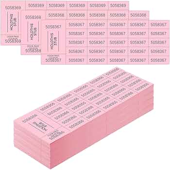 Amazon.com : Kosiz 504 Sheets 25 Bid Raffle Ticket with